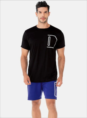 Camiseta deportiva color negro para hombre, marca INIZIO, referencia 86376, vista frontal. Compra al por mayor en babalu.com.co en COP.