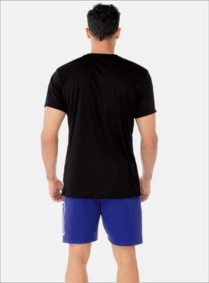 Camiseta deportiva color negro para hombre, marca INIZIO, referencia 86376, vista trasera. Compra al por mayor en babalu.com.co en COP.