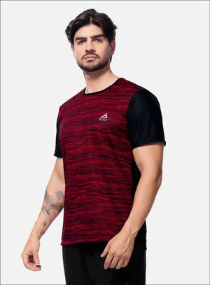 Camiseta deportiva color rojo para hombre, marca INIZIO, referencia 86526, vista frontal. Compra al por mayor en babalu.com.co en COP.