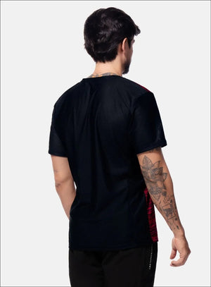 Camiseta deportiva color rojo para hombre, marca INIZIO, referencia 86526, vista trasera. Compra al por mayor en babalu.com.co en COP.