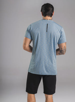 Camiseta deportiva color verde para hombre, marca INIZIO, referencia 86076, vista trasera. Compra al por mayor en babalu.com.co en COP.