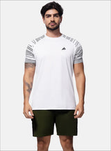 CAMISETA DEPORTIVA HOMBRE MANGA RANGLA ESTAMPADA  TALLA S - M - L - XL PRECIO ESPECIAL