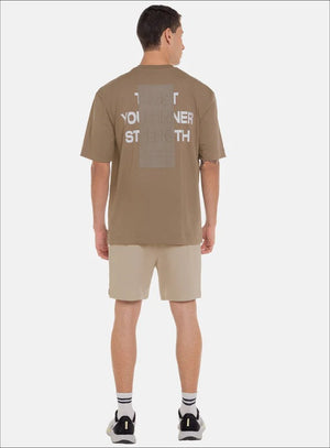 Camiseta oversize color arequipe para hombre, marca BBL MEN, referencia 119, vista trasera. Compra al por mayor en babalu.com.co en COP.