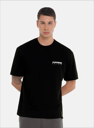 Camiseta oversize color negro para hombre, marca BBL MEN, referencia 29, vista frontal. Compra al por mayor en babalu.com.co en COP.