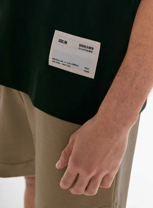 Camiseta oversize color verde para hombre, marca BBL MEN, referencia 19, vista detalle. Compra al por mayor en babalu.com.co en COP.