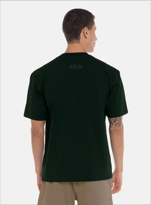 Camiseta oversize color verde para hombre, marca BBL MEN, referencia 19, vista trasera. Compra al por mayor en babalu.com.co en COP.