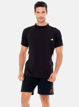 CAMISETA DEPORTIVA HOMBRE CON CORTES EN HOMBRO Y COSTADO TALLA S - M - L - XL - ¡PRECIO ESPECIAL!