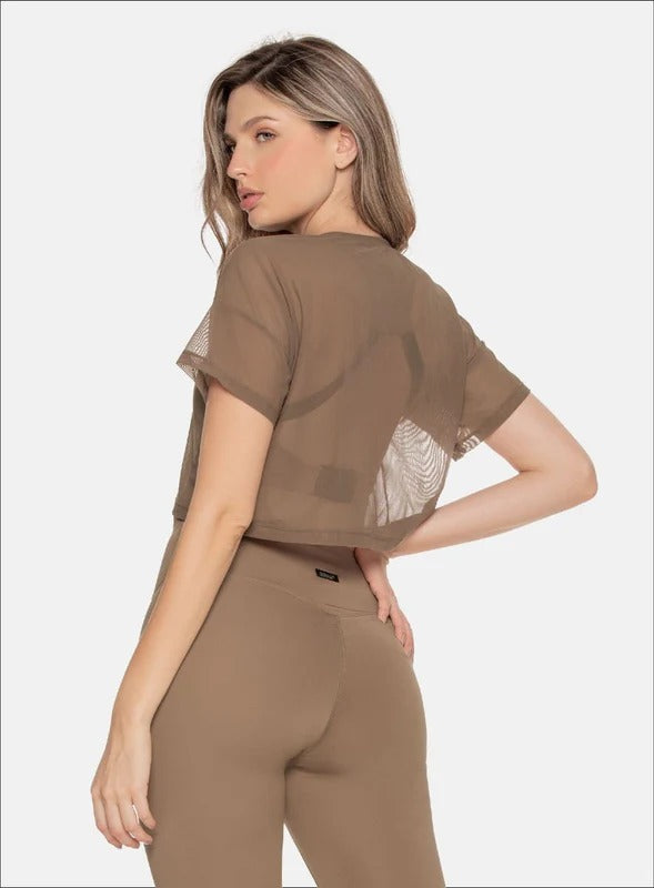 Camistea deportiva color arequipe para mujer, marca BABALÚ, referencia 105883, vista trasera. Compra al por mayor en babalu.com.co en COP.