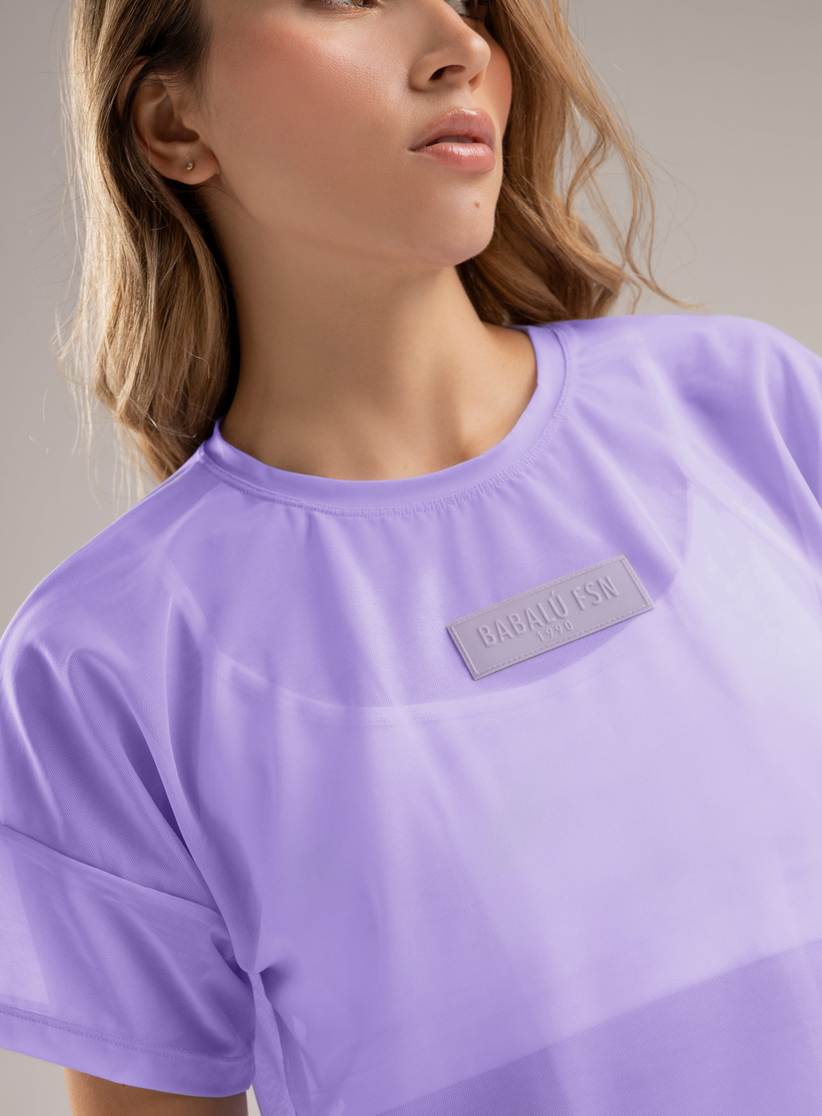 Camistea deportiva color morado para mujer, marca BABALÚ, referencia 105883, vista detalle. Compra al por mayor en babalu.com.co en COP.