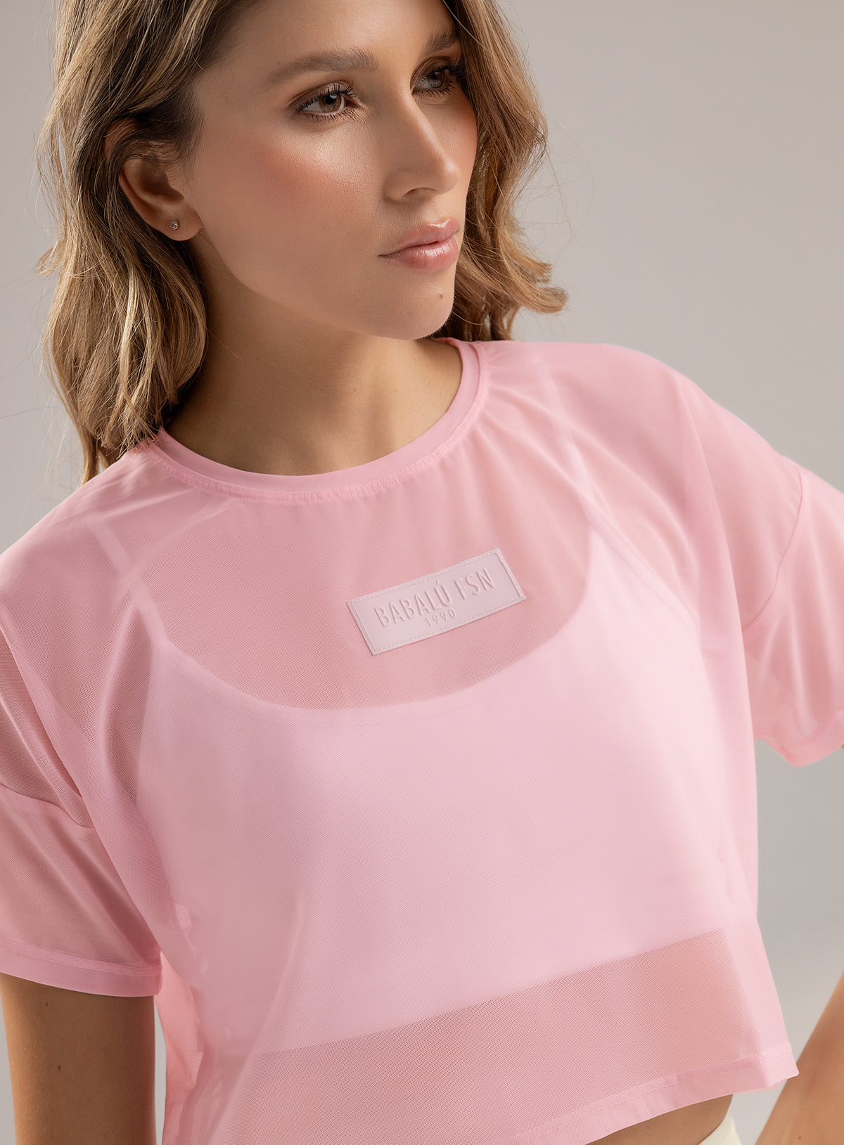 Camistea deportiva color rosado para mujer, marca BABALÚ, referencia 105883, vista frontal. Compra al por mayor en babalu.com.co en COP.
