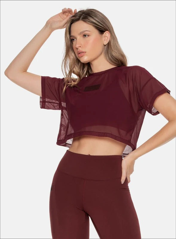 Camistea deportiva color vino tinto para mujer, marca BABALÚ, referencia 105883, vista frontal. Compra al por mayor en babalu.com.co en COP.