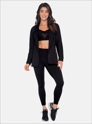 Chaqueta casual color negro para mujer, marca BABALÚ, referencia 111223, vista frontal. Compra al por mayor en babalu.com.co en COP.