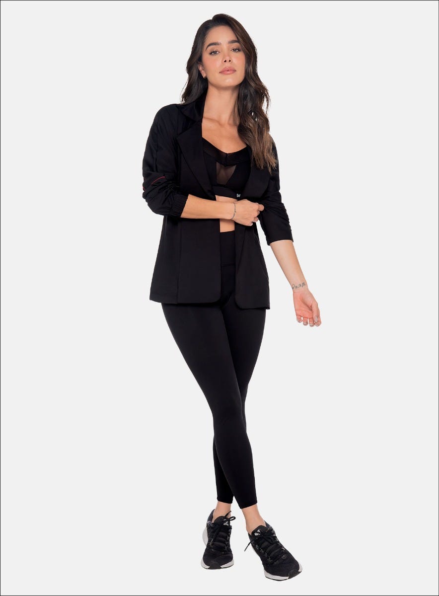 Chaqueta casual color negro para mujer, marca BABALÚ, referencia 111223, vista frontal. Compra al por mayor en babalu.com.co en COP.