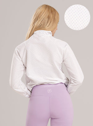 Chaqueta deportiva color lila baby para mujer, marca BABALÚ, referencia 115913, vista trasera. Compra al por mayor en babalu.com.co en COP.