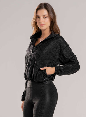 Chaqueta deportiva color negro para mujer, marca BABALÚ, referencia 112323, vista frontal. Compra al por mayor en babalu.com.co en COP.