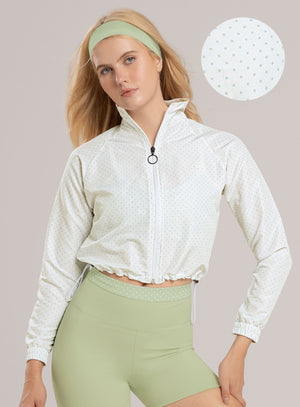 Chaqueta deportiva color verde para mujer, marca BABALÚ, referencia 115913, vista frontal. Compra al por mayor en babalu.com.co en COP.
