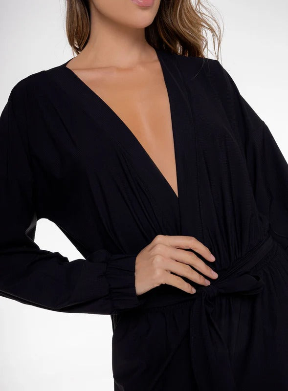 Enterizo casual color negro para mujer, marca BABALÚ, referencia 111993, vista detalle. Compra al por mayor en babalu.com.co en COP.
