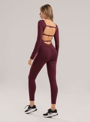 Enterizo deportivo color vino tinto, marca BABALÚ, referencia 113953, vista detalle. Compra al por mayor en babalu.com.co en COP.