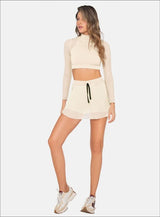 FALDA DEPORTIVA POLIAMIDA TELA SEMI TRANSPARENTE