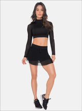 FALDA DEPORTIVA POLIAMIDA TELA SEMI TRANSPARENTE