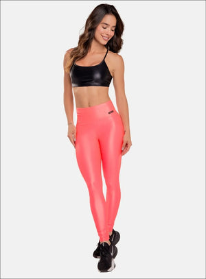 Leggins apariencia color coral para mujer, marca BABALÚ, referencia 90883, vista frontal. Compra al por mayor en babalu.com.co en COP.