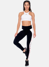 LEGGINS DEPORTIVO MUJER  TELA SUPPLEX  CON TERMOSELLADO Y ESTAMPADO EN LATERALES TALLA ÚNICA