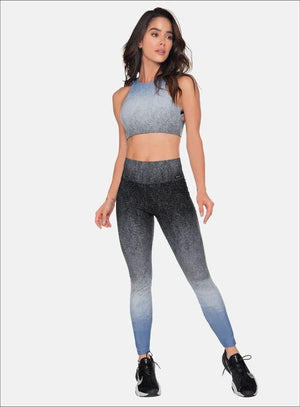 Leggins deportivo color azul, marca BABALÚ, referencia 111343, vista frontal. Compra al por mayor en babalu.com.co en COP.