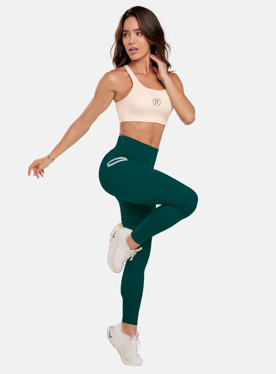 Leggins deportivo color azul para mujer, marca BABALÚ, referencia 107033, vista frontal. Compra al por mayor en babalu.com.co en COP.
