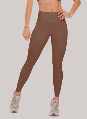 Leggins deportivo color cafe para mujer, marca BABALÚ, referencia 114823, vista frontal. Compra al por mayor en babalu.com.co en COP.