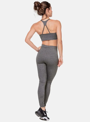 Leggins deportivo color gris para mujer, marca BABALÚ, referencia 103833, vista trasera. Compra al por mayor en babalu.com.co en COP.