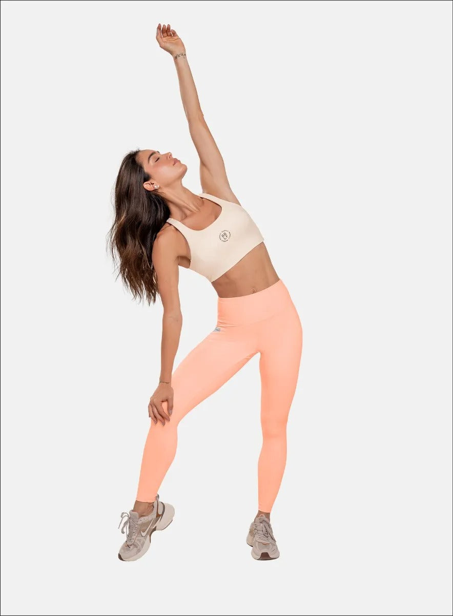 Leggins deportivo color melon para mujer, marca BABALÚ, referencia 107033, vista frontal. Compra al por mayor en babalu.com.co en COP.