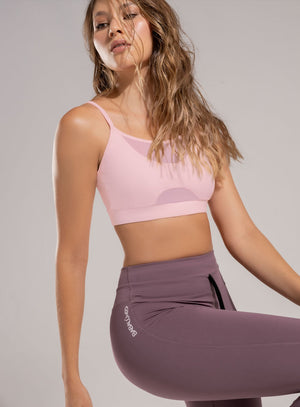 Leggins deportivo color mora leche para mujer, marca BABALÚ, referencia 112223, vista frontal. Compra al por mayor en babalu.com.co en COP.
