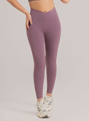 Leggins deportivo color mora leche para mujer, marca BABALÚ, referencia 115353, vista frontal. Compra al por mayor en babalu.com.co en COP.