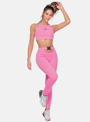 Leggins deportivo color rosado para mujer, marca BABALÚ, referencia 103833, vista frontal. Compra al por mayor en babalu.com.co en COP.