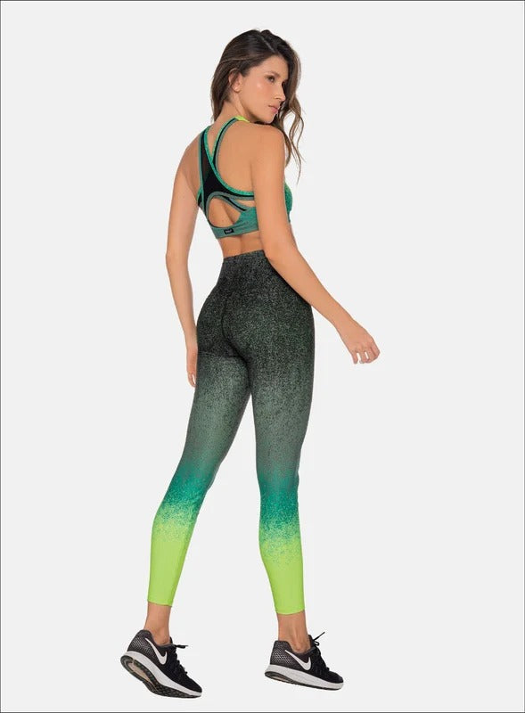 Leggins deportivo color verde, marca BABALÚ, referencia 111343, vista detalle. Compra al por mayor en babalu.com.co en COP.