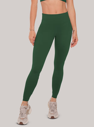 Leggins deportivo color verde para mujer, marca BABALÚ, referencia 114823, vista frontal. Compra al por mayor en babalu.com.co en COP.