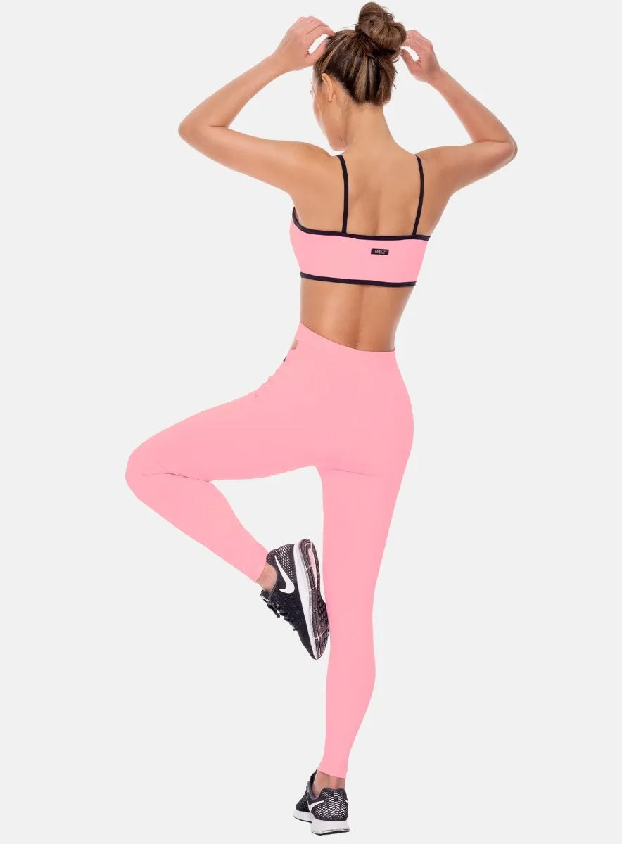 LEGGINS DEPORTIVO MUJER  TELA SUPPLEX CON ESTAMPADO Y ABERTURA TALLA ÚNICA