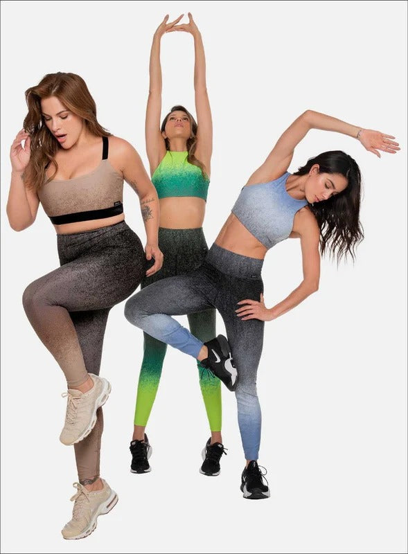 LEGGINS DEPORTIVO POLIAMIDA JACQUARD CON EFECTO DEGRADE