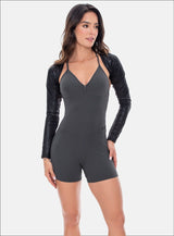 TOP MUJER SOBREPUESTO  MANGA LARGA / POLIÉSTER TALLA UNICA