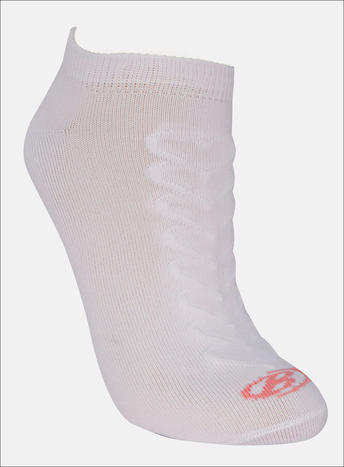Media deportiva color blanco y negro para mujer, marca BABALÚ, referencia 0403, vista lateral. Compra al por mayor en babalu.com.co en COP.