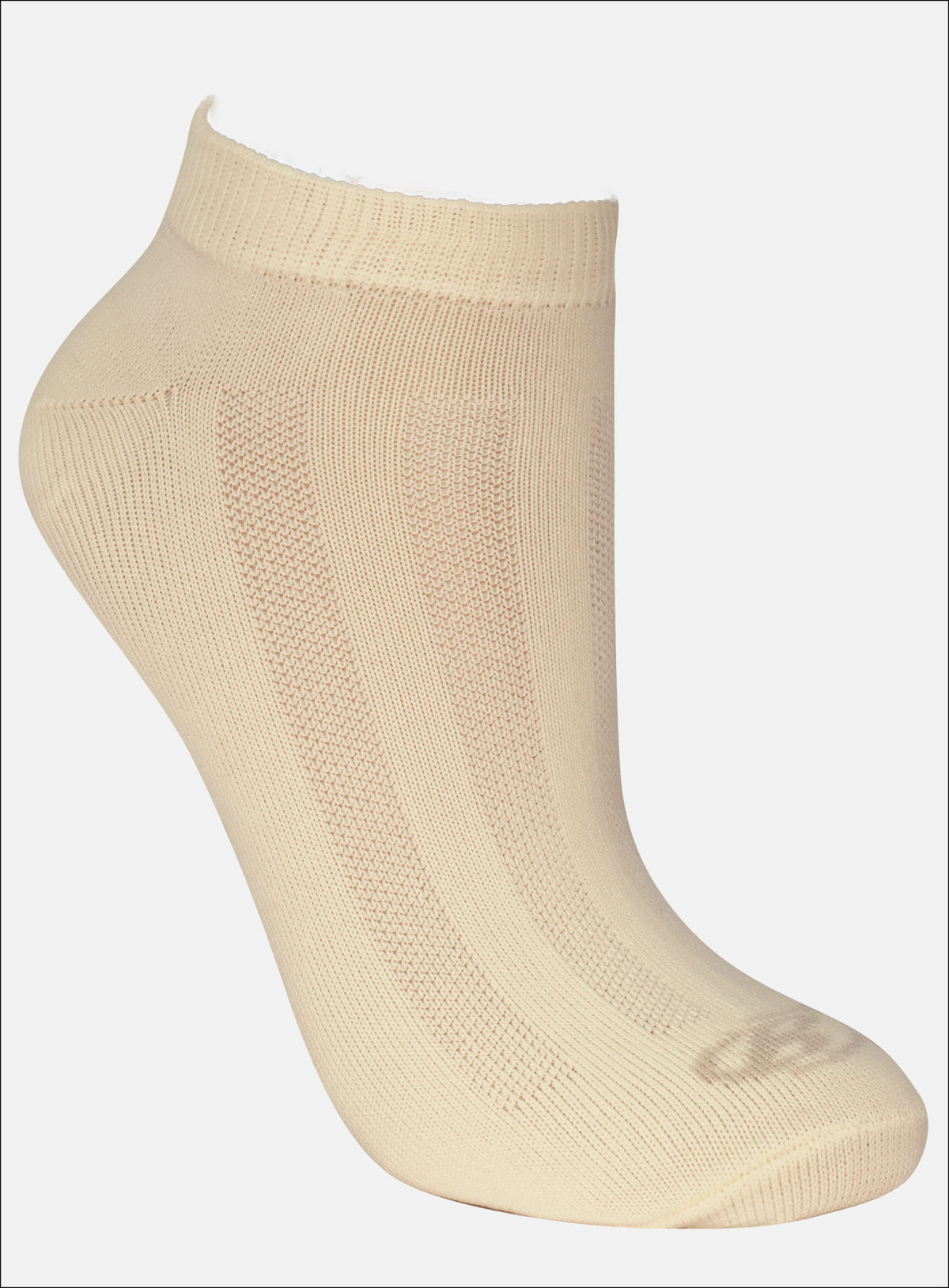 Media deportiva color blanco y negro para mujer, marca BABALÚ, referencia 0403, vista lateral. Compra al por mayor en babalu.com.co en COP.