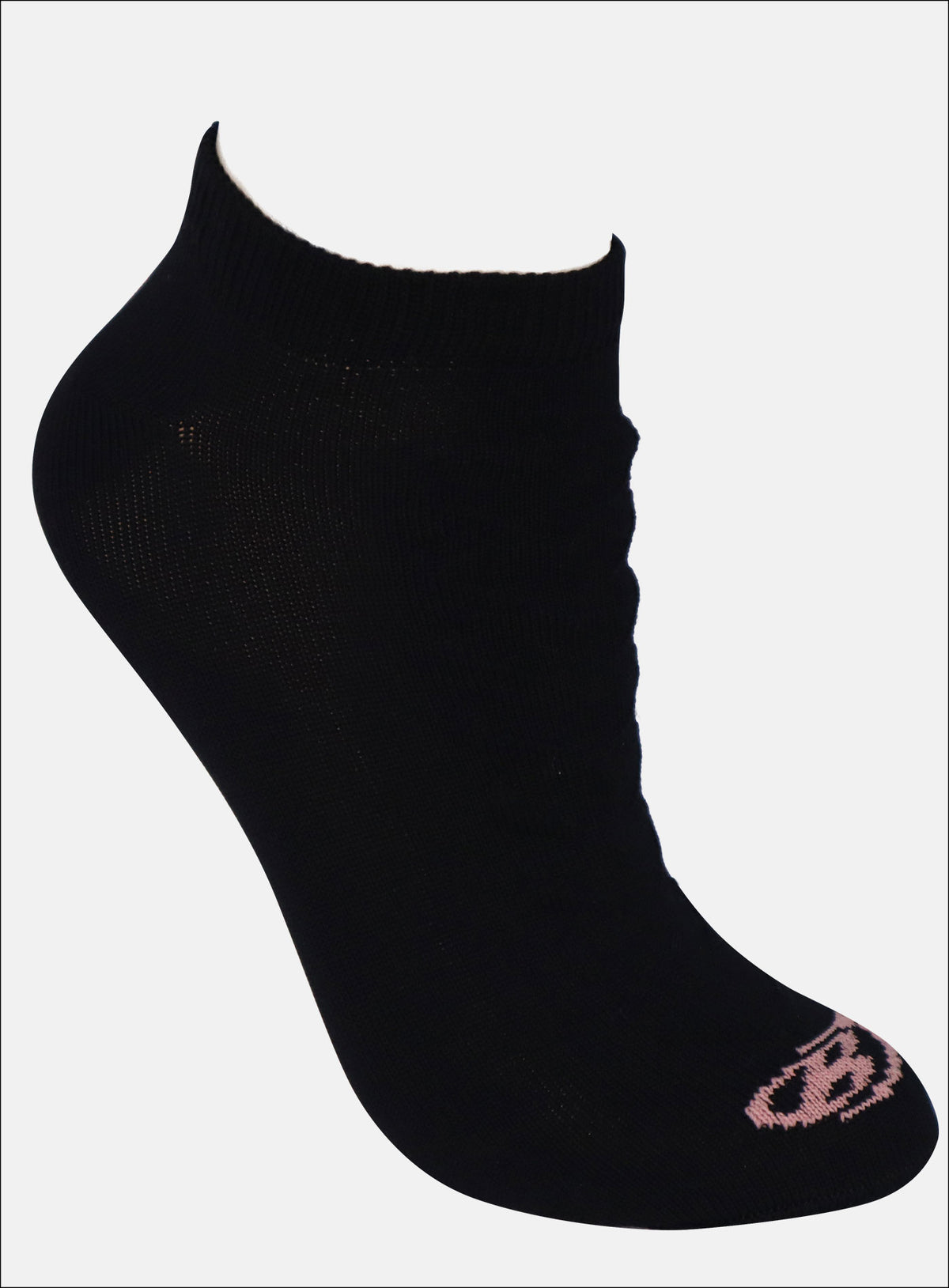 Media deportiva color blanco y negro para mujer, marca BABALÚ, referencia 0403, vista lateral. Compra al por mayor en babalu.com.co en COP.
