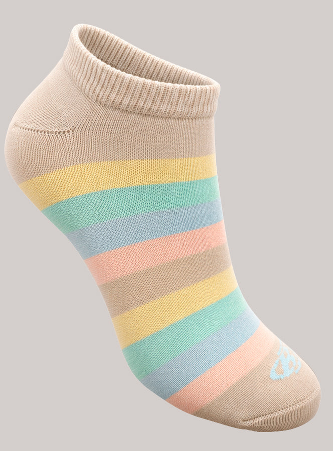 Media deportiva color blanco y negro para mujer, marca BABALÚ, referencia 0403, vista lateral. Compra al por mayor en babalu.com.co en COP.