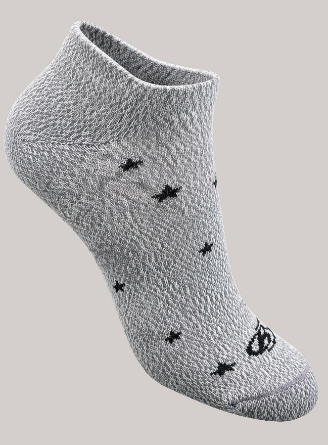 Media deportiva color blanco y negro para mujer, marca BABALÚ, referencia 0403, vista lateral. Compra al por mayor en babalu.com.co en COP.