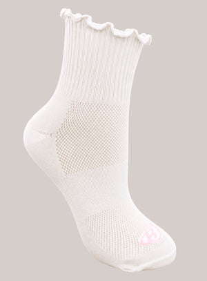 Media deportiva color marfil para mujer, marca BABALÚ, referencia 9913, vista lateral. Compra al por mayor en babalu.com.co en COP.