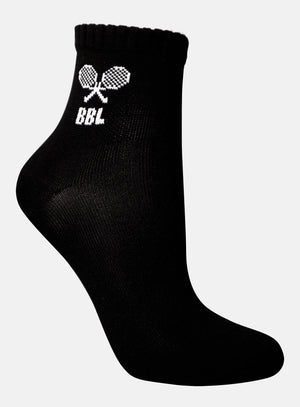 Media deportiva color negro para mujer, marca BABALÚ, referencia 92753, vista lateral. Compra al por mayor en babalu.com.co en COP.