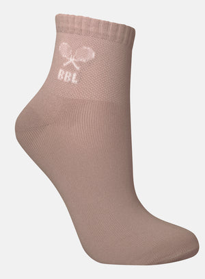 Media deportiva color nude para mujer, marca BABALÚ, referencia 92753, vista lateral. Compra al por mayor en babalu.com.co en COP.