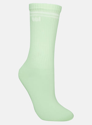 Media deportiva color verde para mujer, marca BABALÚ, referencia 0693, vista lateral. Compra al por mayor en babalu.com.co en COP.