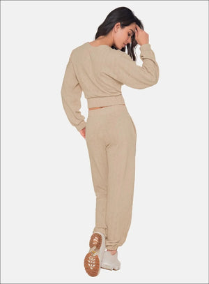 Pantalon casual color beige para mujer, marca BABALÚ, referencia 111573, vista trasera. Compra al por mayor en babalu.com.co en COP.