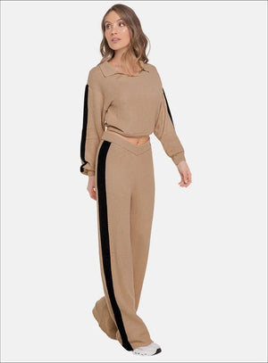 Pantalon casual color beige para mujer, marca BABALÚ, referencia 112743, vista frontal. Compra al por mayor en babalu.com.co en COP.